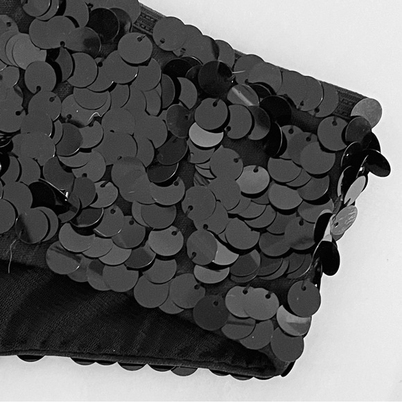 NWT Black Metallic All-over Sequin Booty Shorts - Picture 5 of 8